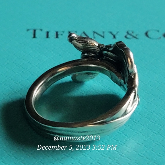 1885 Tiffany &Company IRIS Spoon Ring in Sterling Silver #55 - Picture 3 of 15